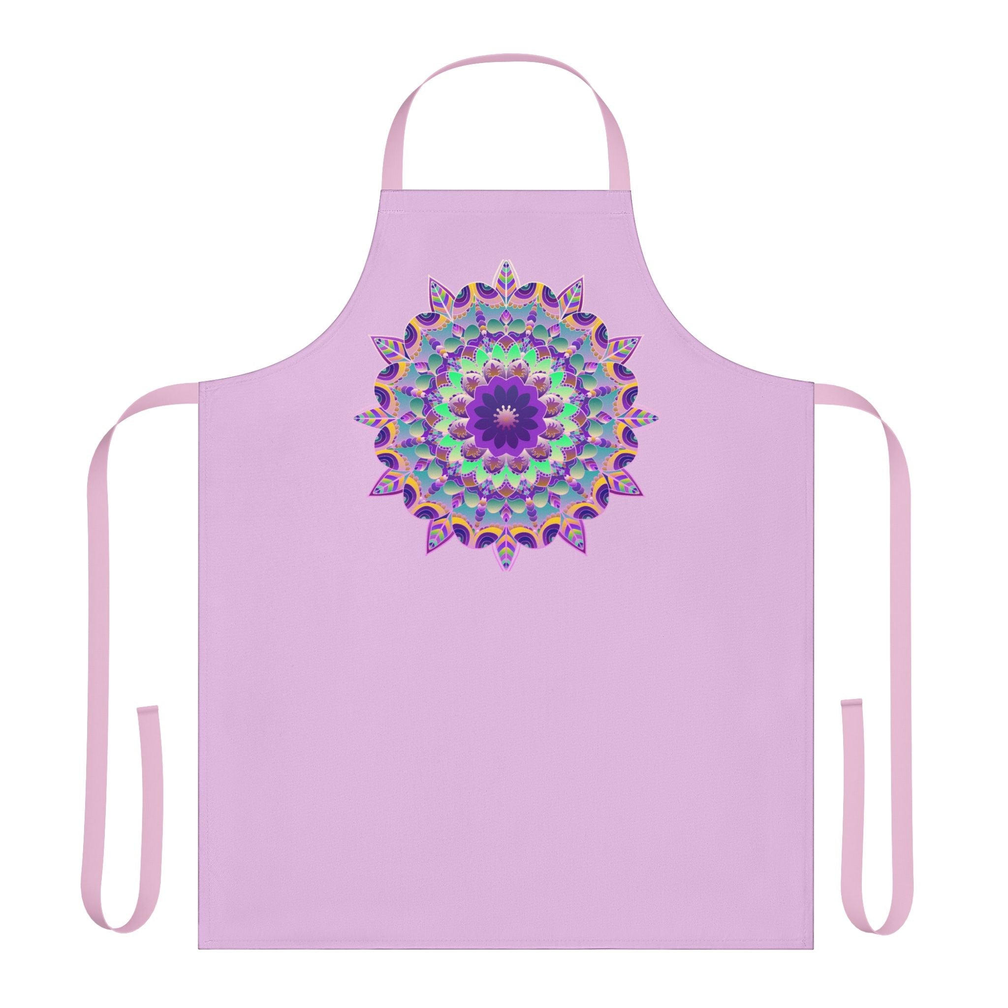 Lilac Mandala Apron - Kitchen Art All Over Prints - Blululi