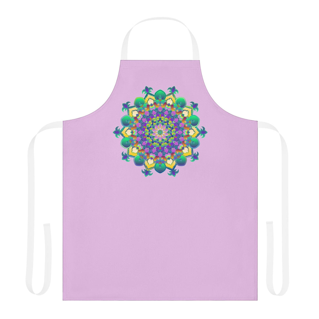 Lilac Mandala Apron - Kitchen Art All Over Prints - Blululi