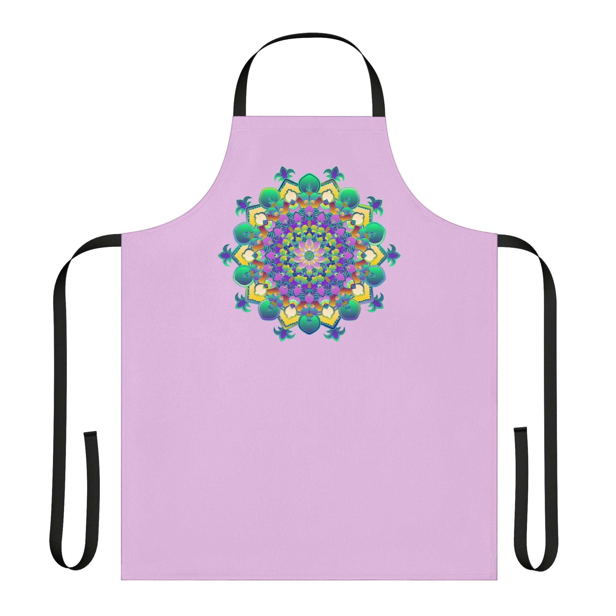 Lilac Mandala Apron - Kitchen Art All Over Prints - Blululi