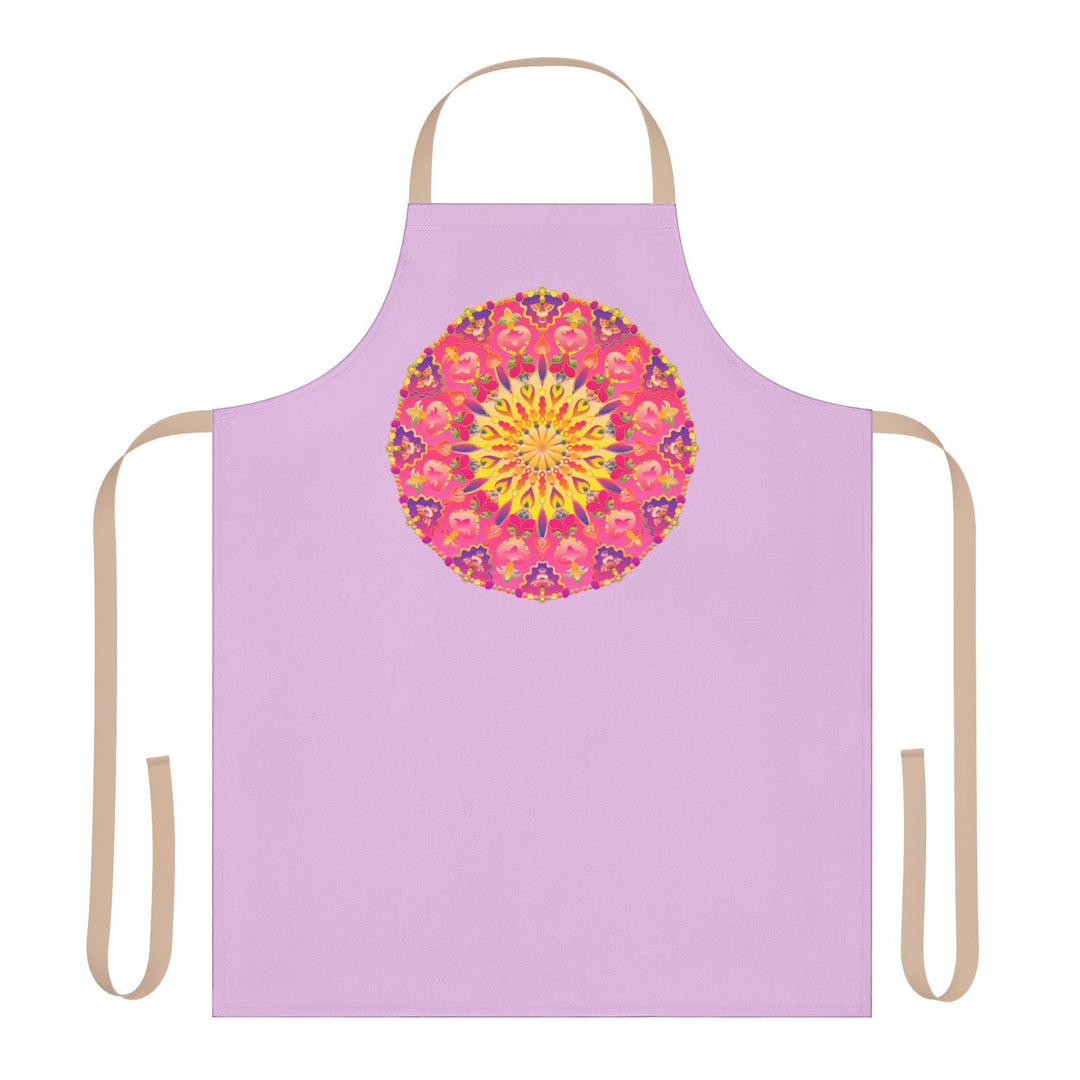 Lilac Mandala Apron - Kitchen Art All Over Prints - Blululi