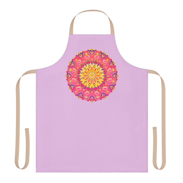 Lilac Mandala Apron - Kitchen Art All Over Prints - Blululi