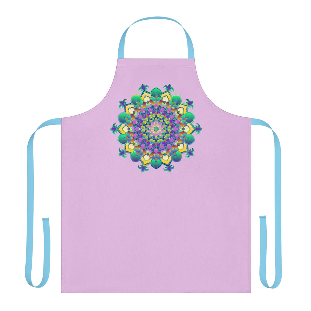 Lilac Mandala Apron - Kitchen Art All Over Prints - Blululi