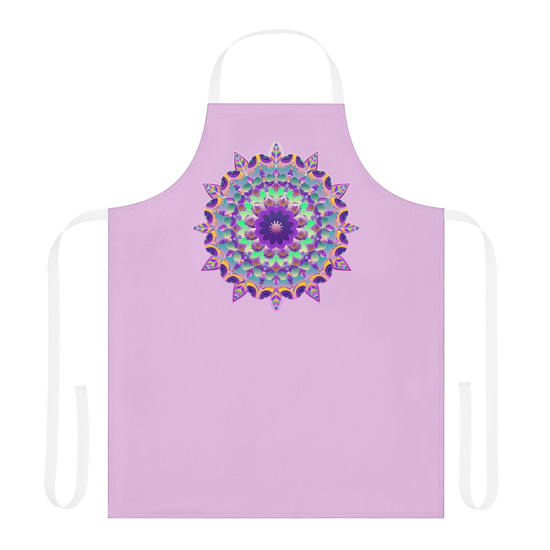 Lilac Mandala Apron - Kitchen Art All Over Prints - Blululi