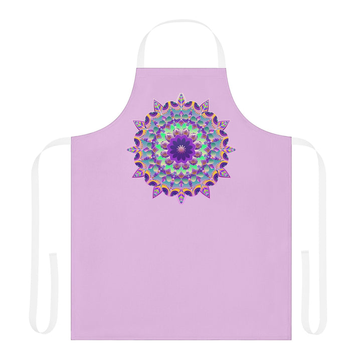 Lilac Mandala Apron - Kitchen Art All Over Prints - Blululi