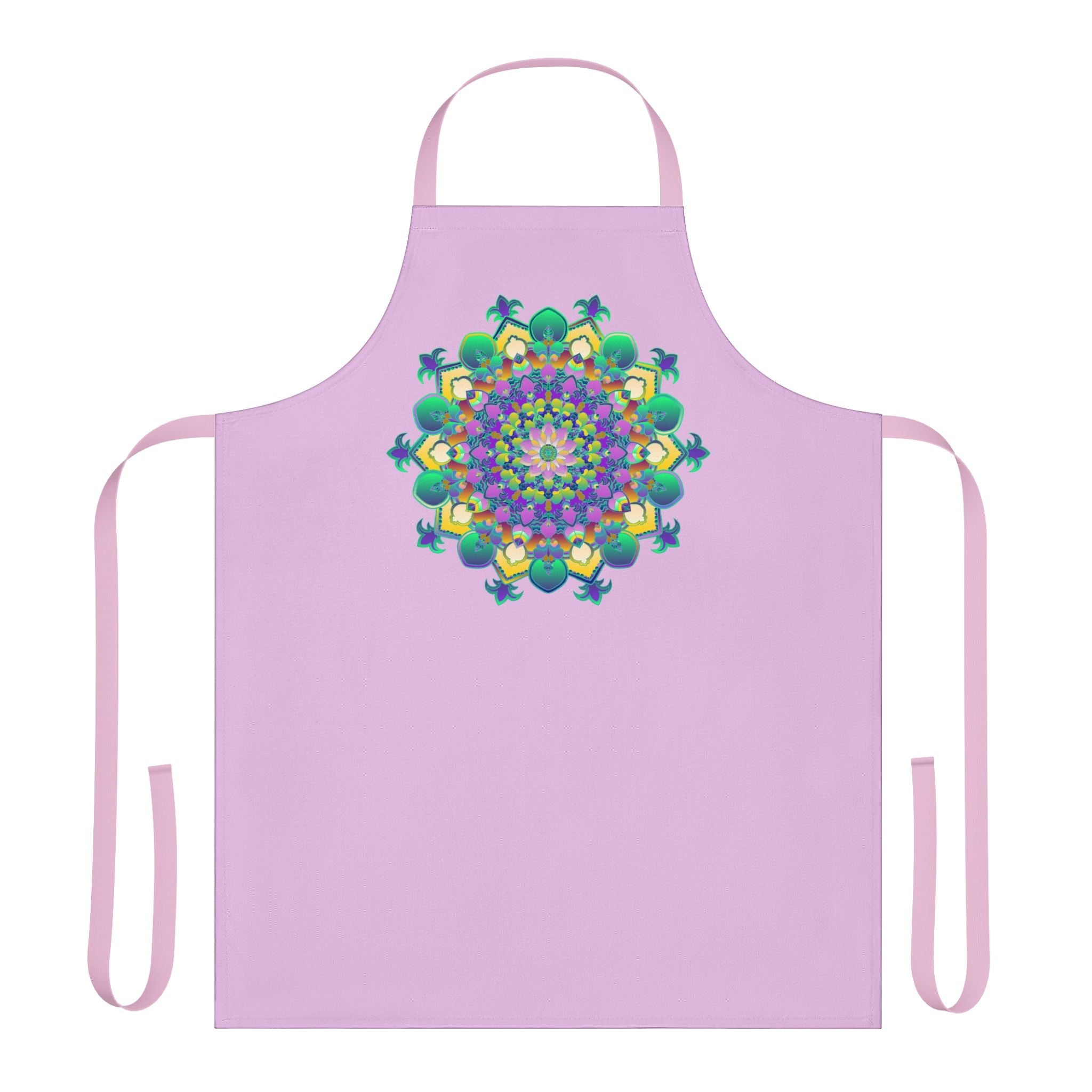 Lilac Mandala Apron - Kitchen Art All Over Prints - Blululi