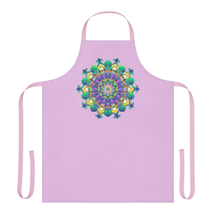 Lilac Mandala Apron - Kitchen Art All Over Prints - Blululi