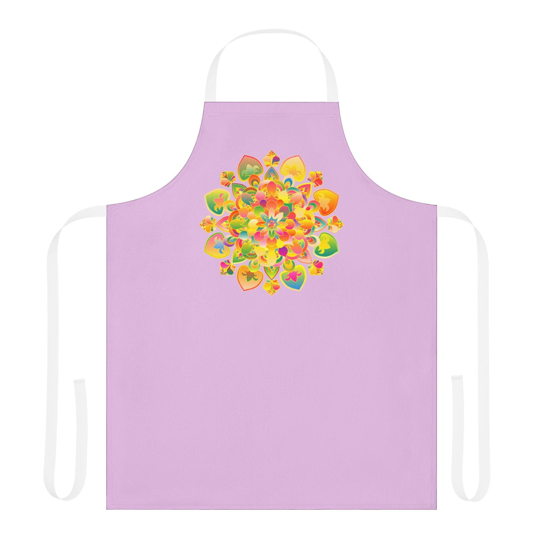 Lilac Mandala Apron - Kitchen Art All Over Prints - Blululi