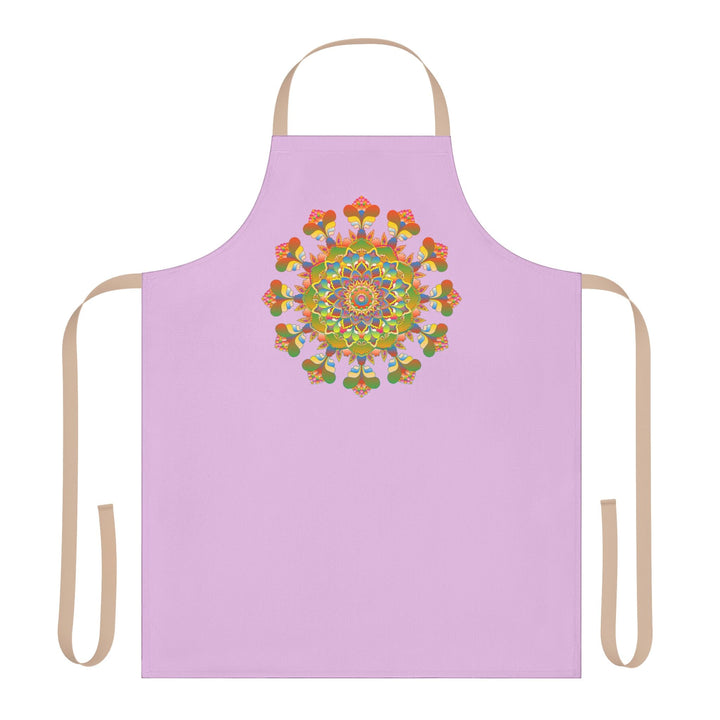 Lilac Mandala Apron - Kitchen Art All Over Prints - Blululi