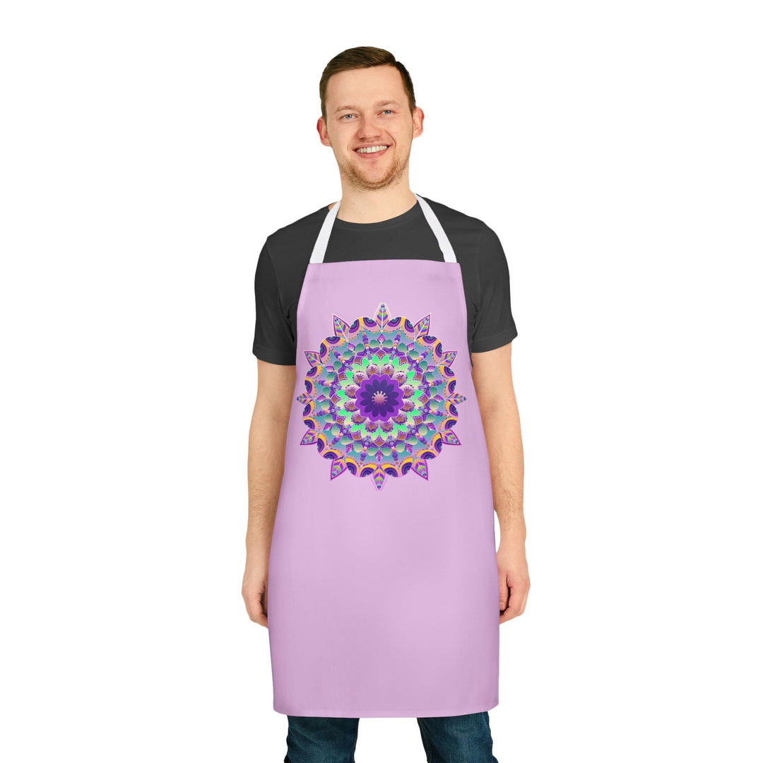 Lilac Mandala Apron - Kitchen Art All Over Prints - Blululi