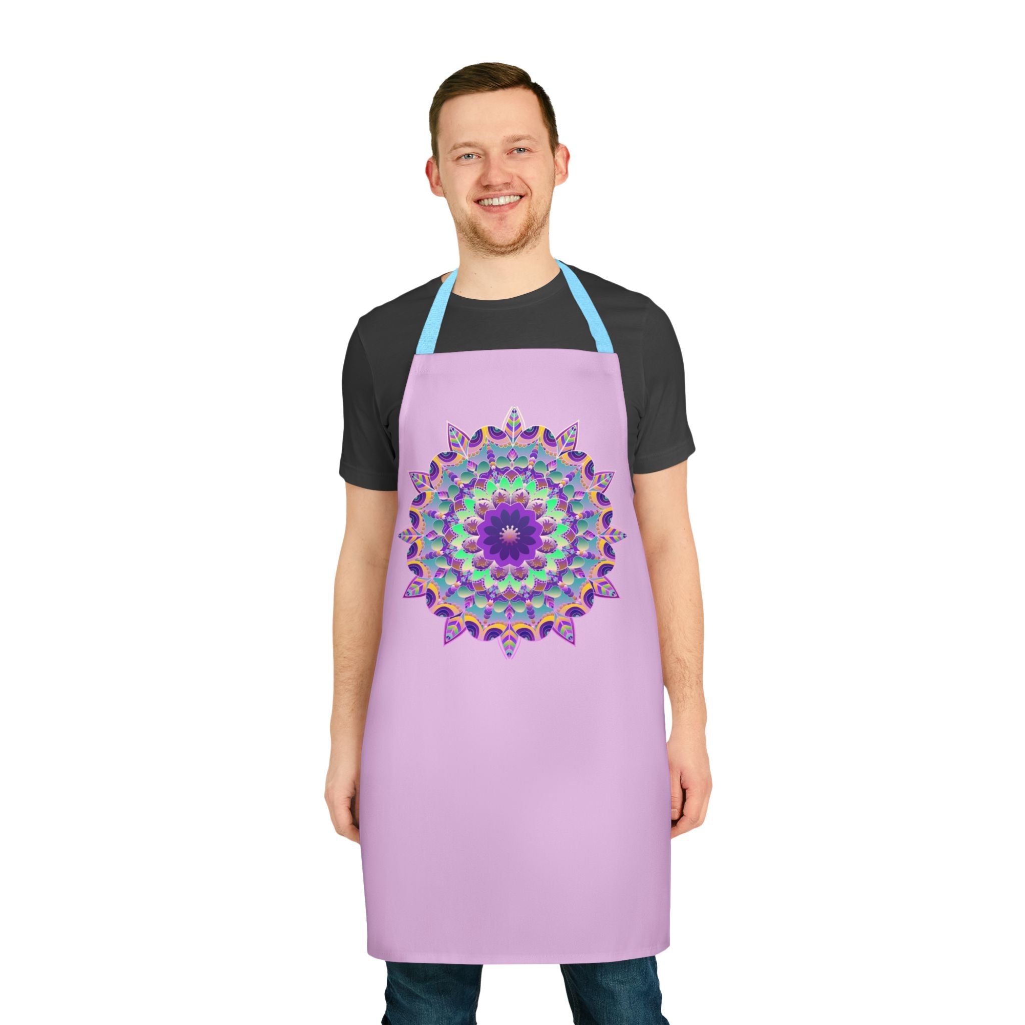 Lilac Mandala Apron - Kitchen Art All Over Prints - Blululi