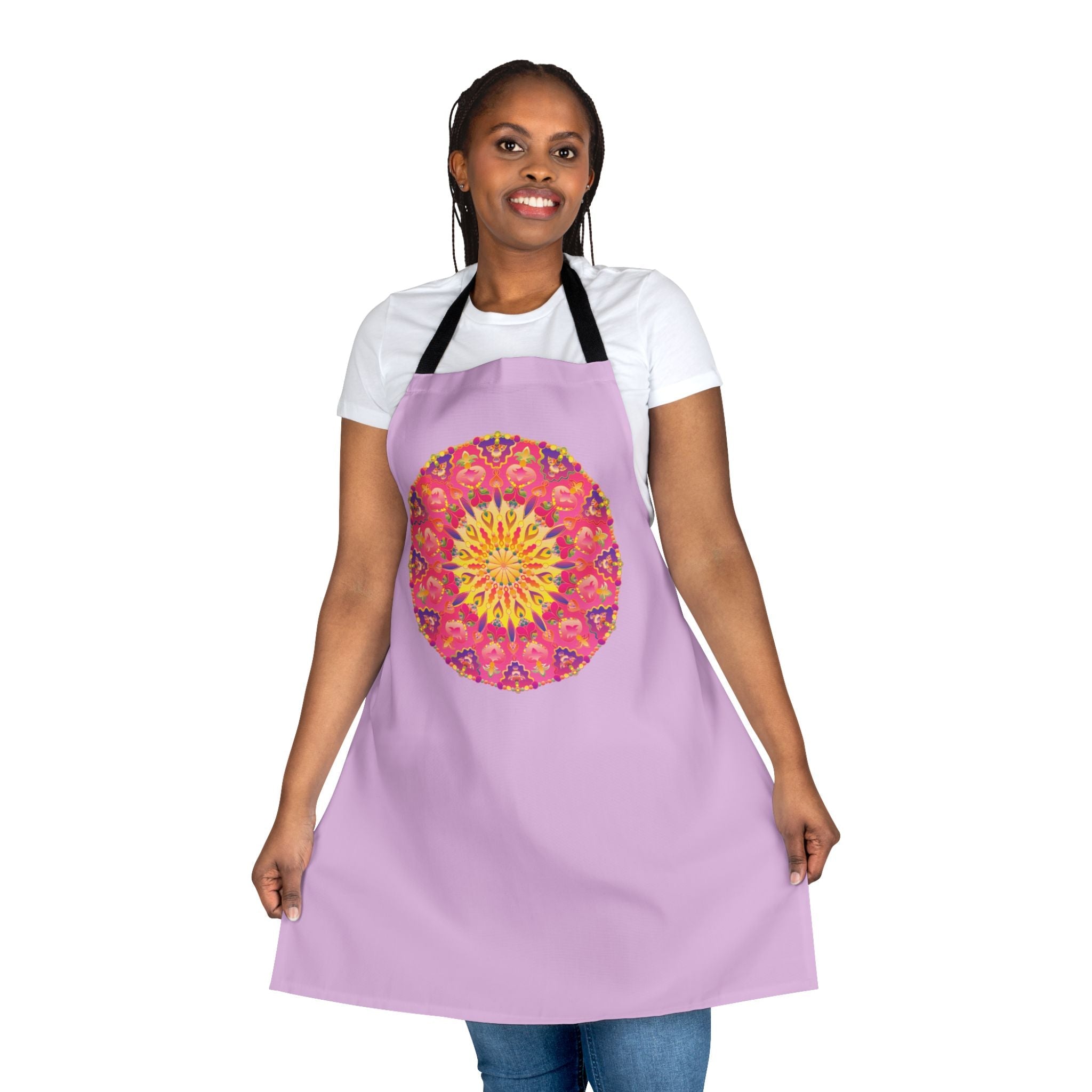 Lilac Mandala Apron - Kitchen Art All Over Prints - Blululi