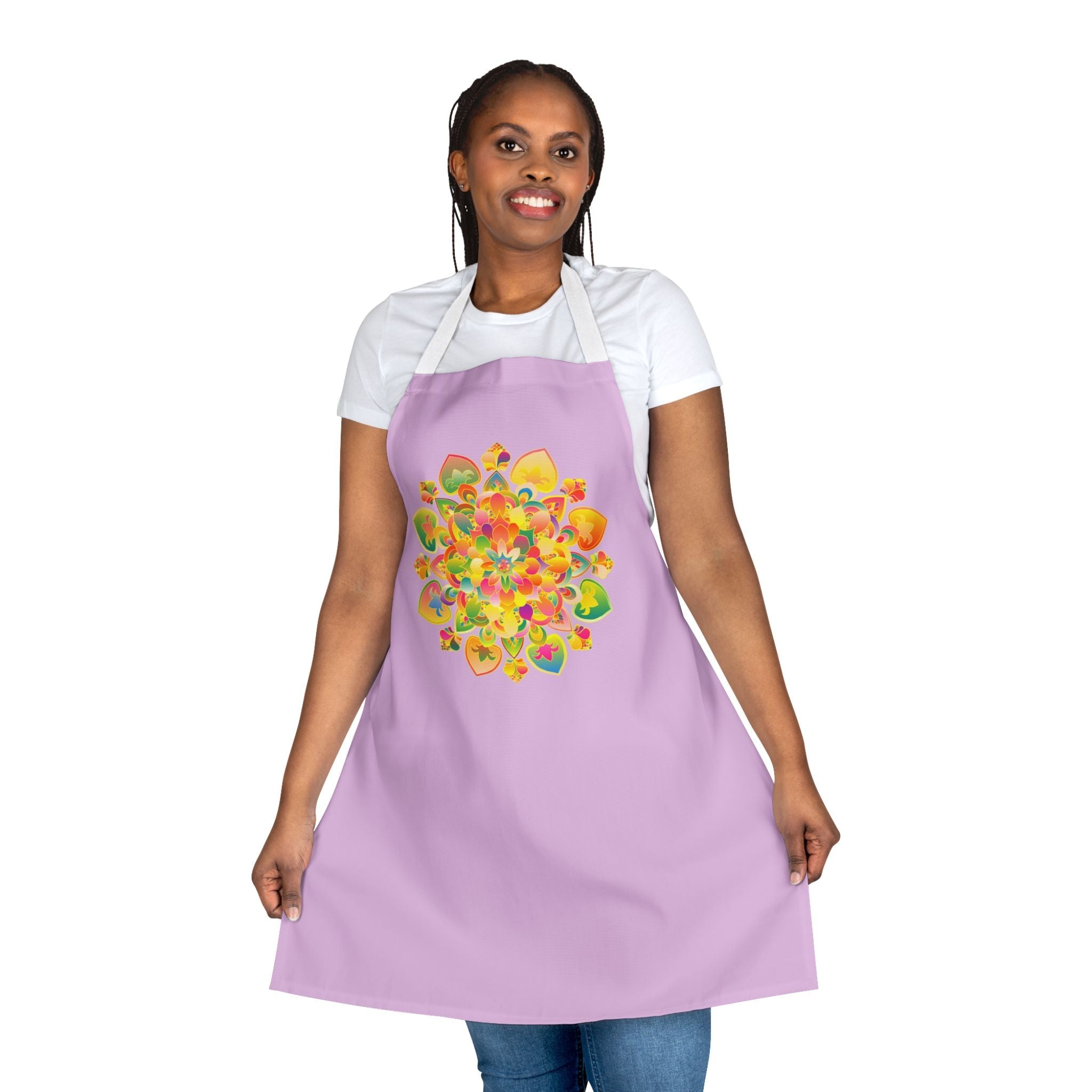 Lilac Mandala Apron - Kitchen Art All Over Prints - Blululi