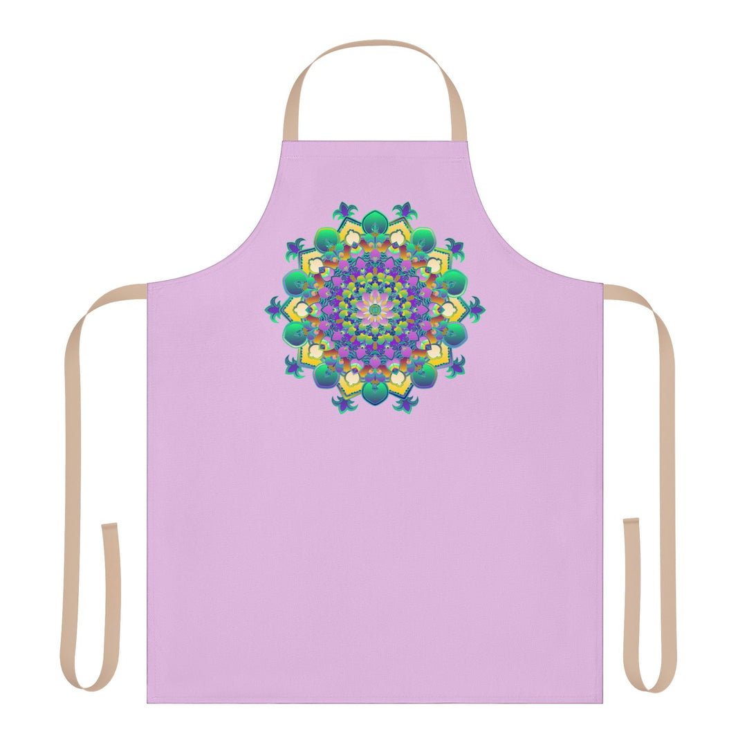 Lilac Mandala Apron - Kitchen Art All Over Prints - Blululi