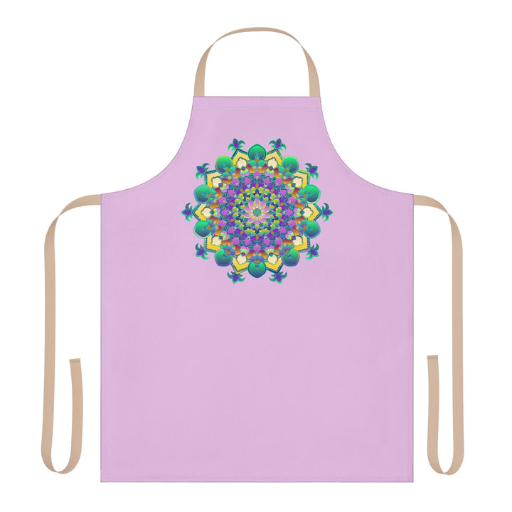 Lilac Mandala Apron - Kitchen Art All Over Prints - Blululi