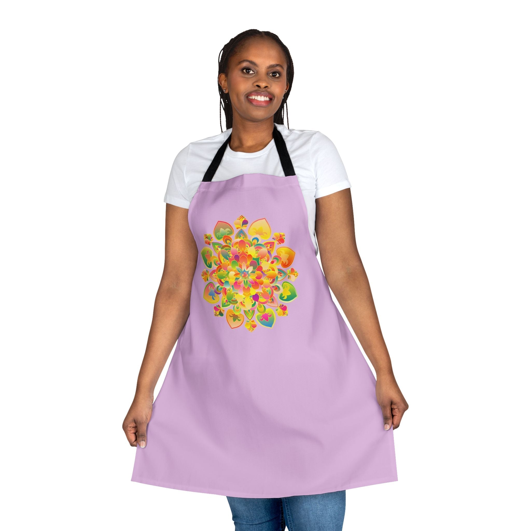 Lilac Mandala Apron - Kitchen Art All Over Prints - Blululi