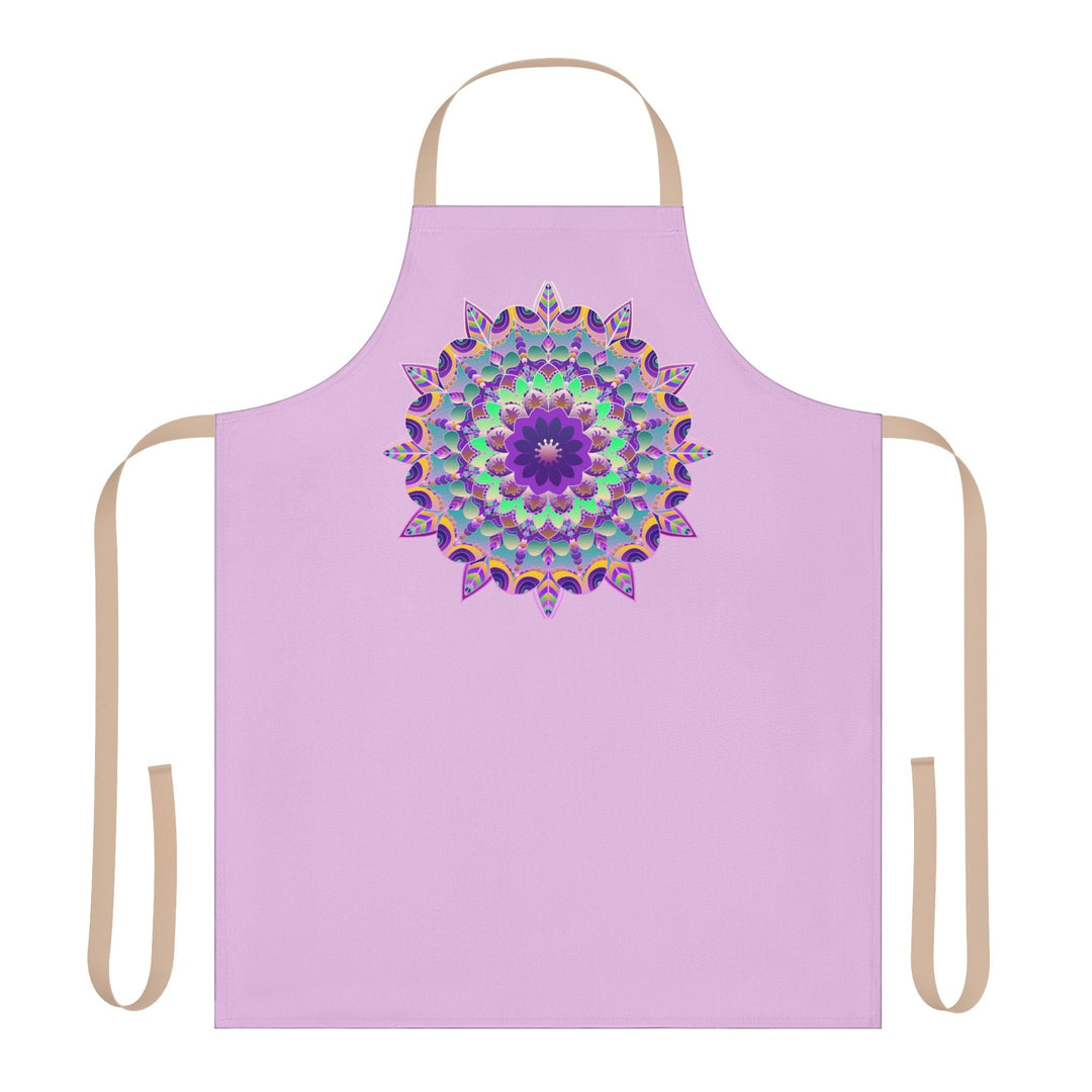 Lilac Mandala Apron - Kitchen Art All Over Prints - Blululi