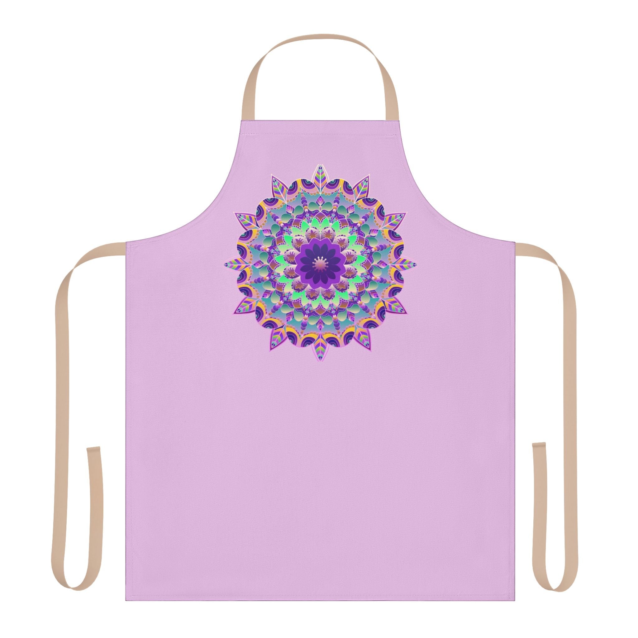 Lilac Mandala Apron - Kitchen Art All Over Prints - Blululi