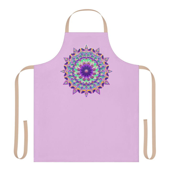 Lilac Mandala Apron - Kitchen Art All Over Prints - Blululi