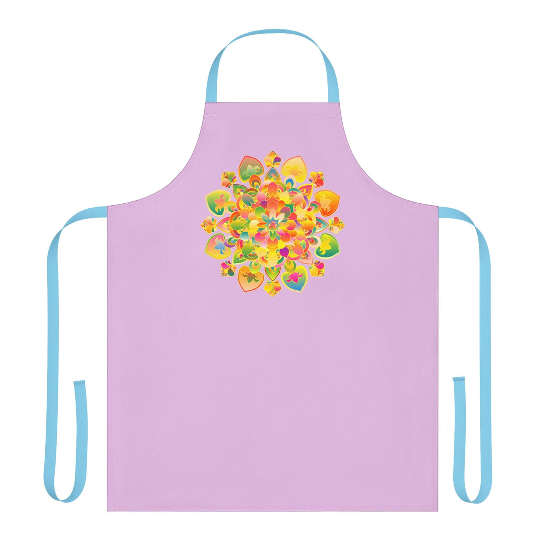 Lilac Mandala Apron - Kitchen Art All Over Prints - Blululi