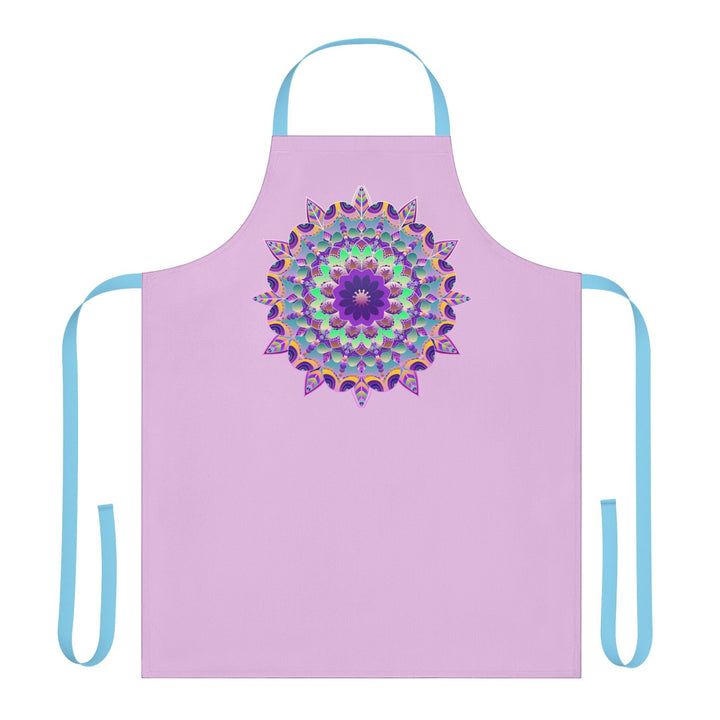 Lilac Mandala Apron - Kitchen Art All Over Prints - Blululi