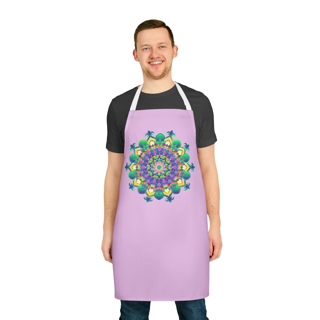 Lilac Mandala Apron - Kitchen Art All Over Prints - Blululi