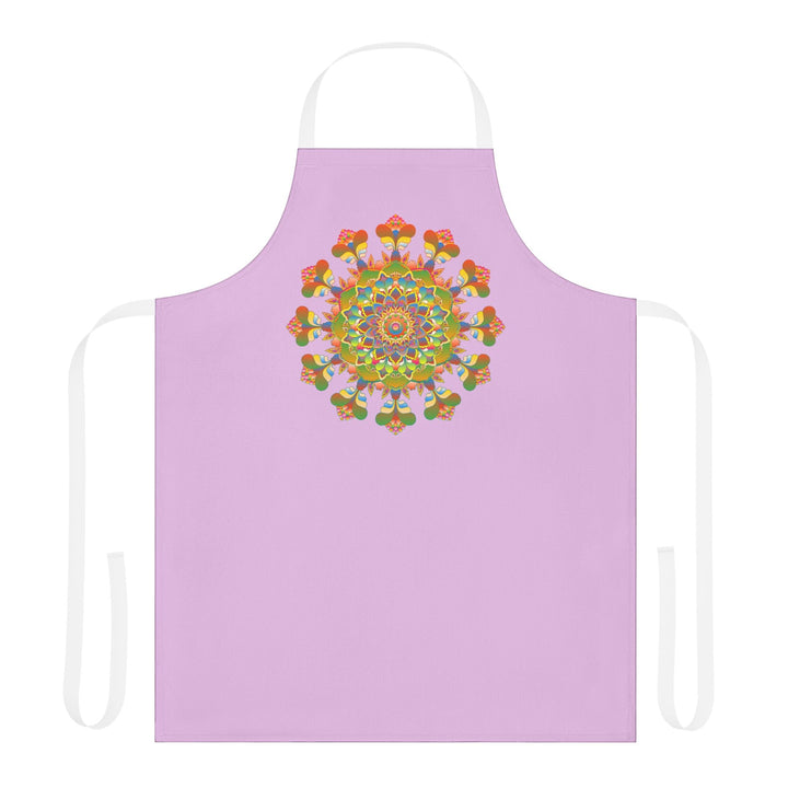 Lilac Mandala Apron - Kitchen Art All Over Prints - Blululi