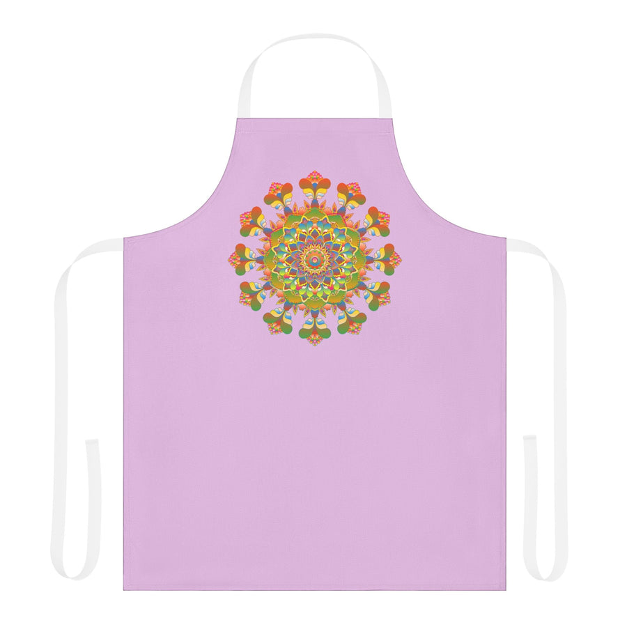 Lilac Mandala Apron - Kitchen Art All Over Prints - Blululi