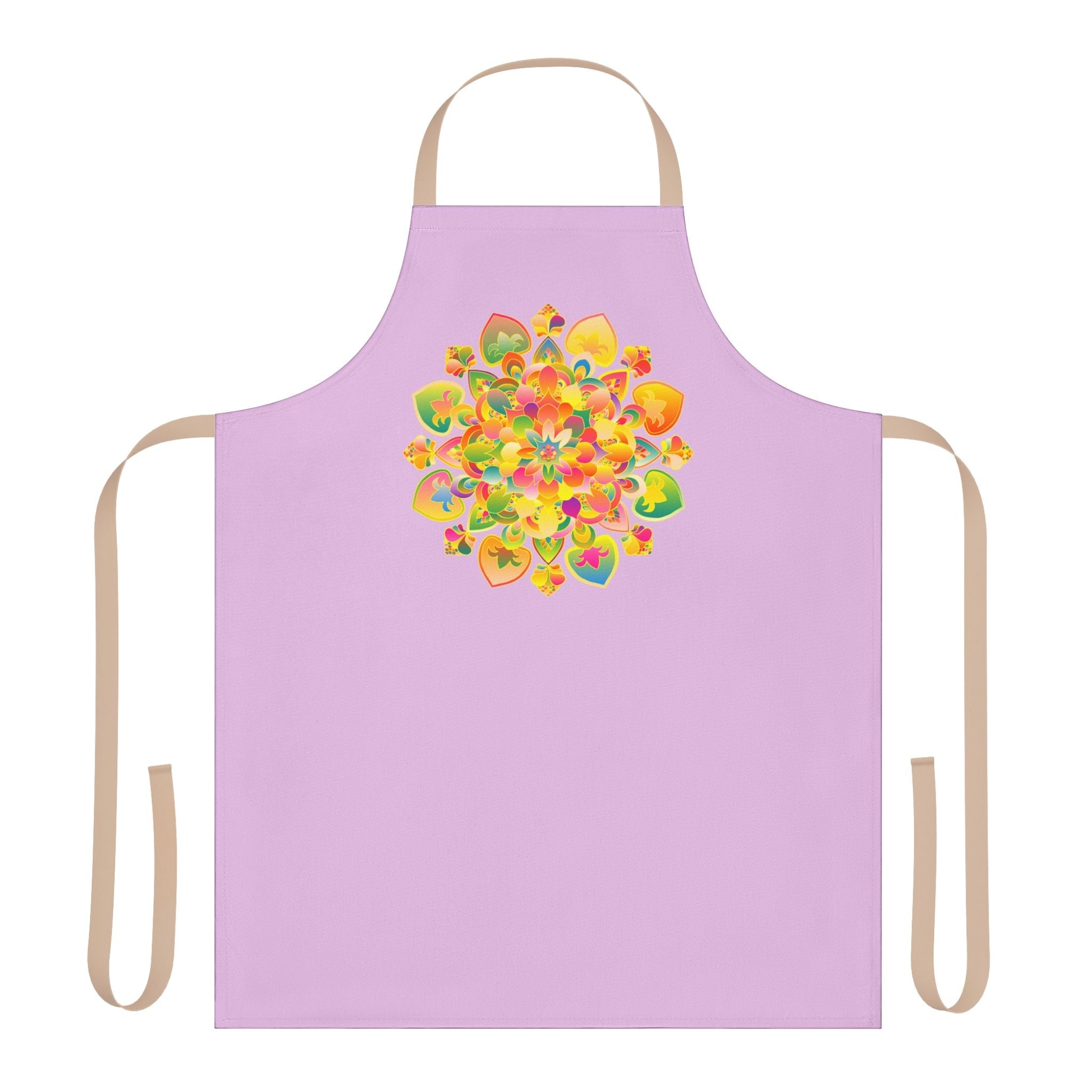 Lilac Mandala Apron - Kitchen Art All Over Prints - Blululi