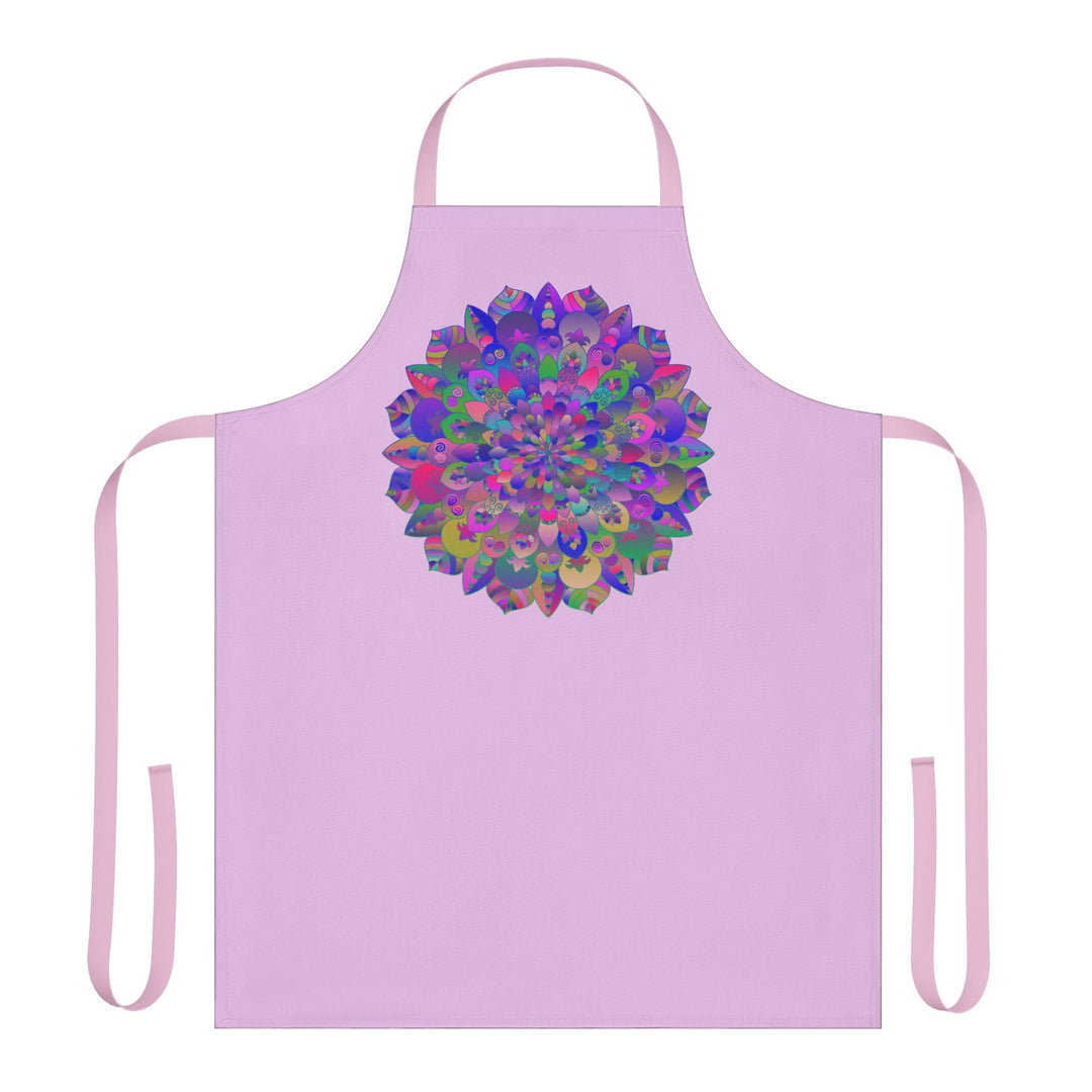 Lilac Mandala Apron - Psychedelic Art Kitchen All Over Prints - Blululi