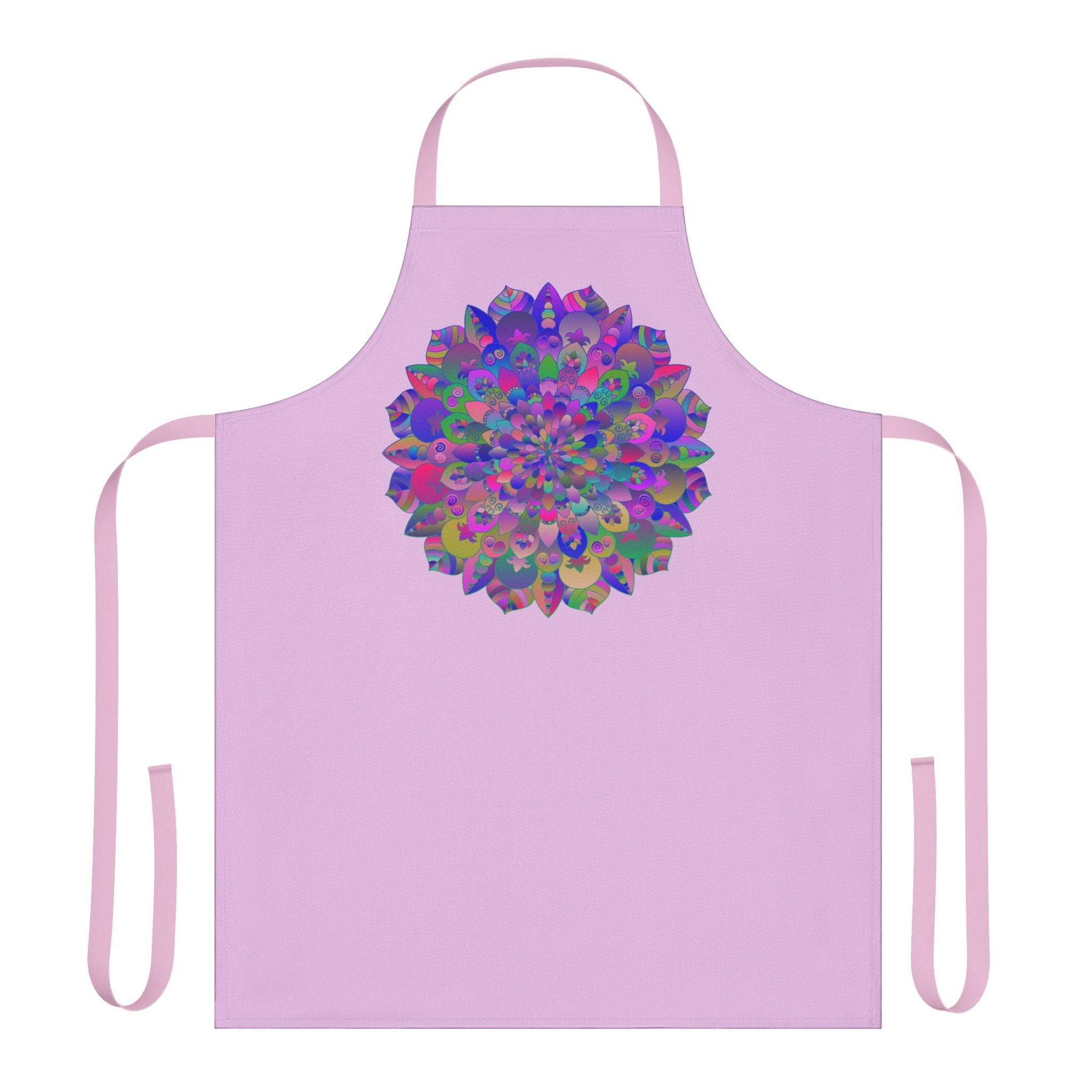 Lilac Mandala Apron - Psychedelic Art Kitchen All Over Prints - Blululi