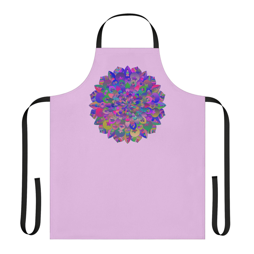 Lilac Mandala Apron - Psychedelic Art Kitchen All Over Prints - Blululi