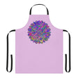 Lilac Mandala Apron - Psychedelic Art Kitchen All Over Prints - Blululi