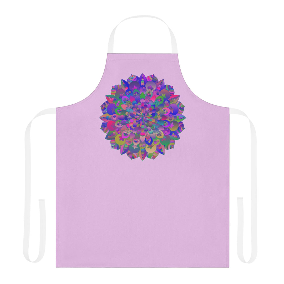 Lilac Mandala Apron - Psychedelic Art Kitchen All Over Prints - Blululi