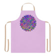 Lilac Mandala Apron - Psychedelic Art Kitchen All Over Prints - Blululi