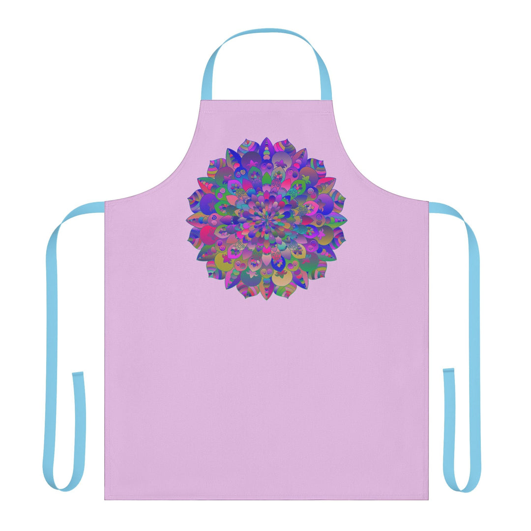 Lilac Mandala Apron - Psychedelic Art Kitchen All Over Prints - Blululi