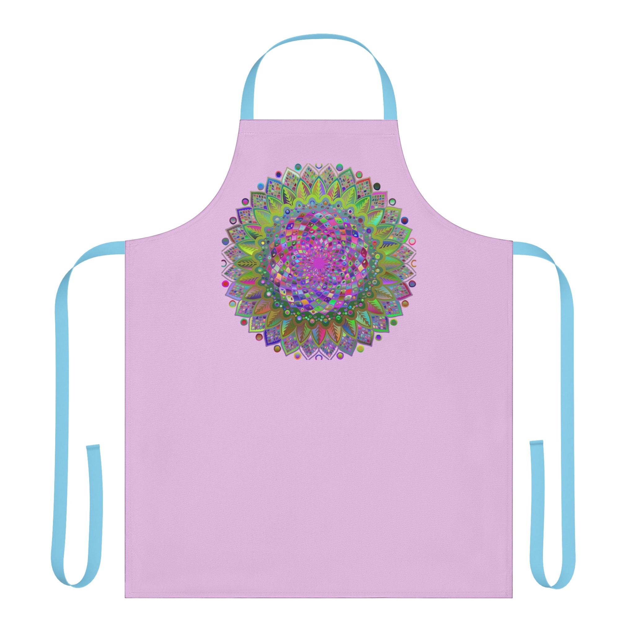 Lilac Mandala Apron - Psychedelic Kitchen Art All Over Prints - Blululi