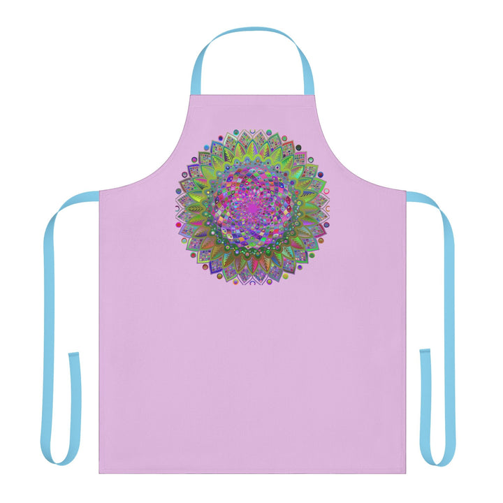 Lilac Mandala Apron - Psychedelic Kitchen Art All Over Prints - Blululi