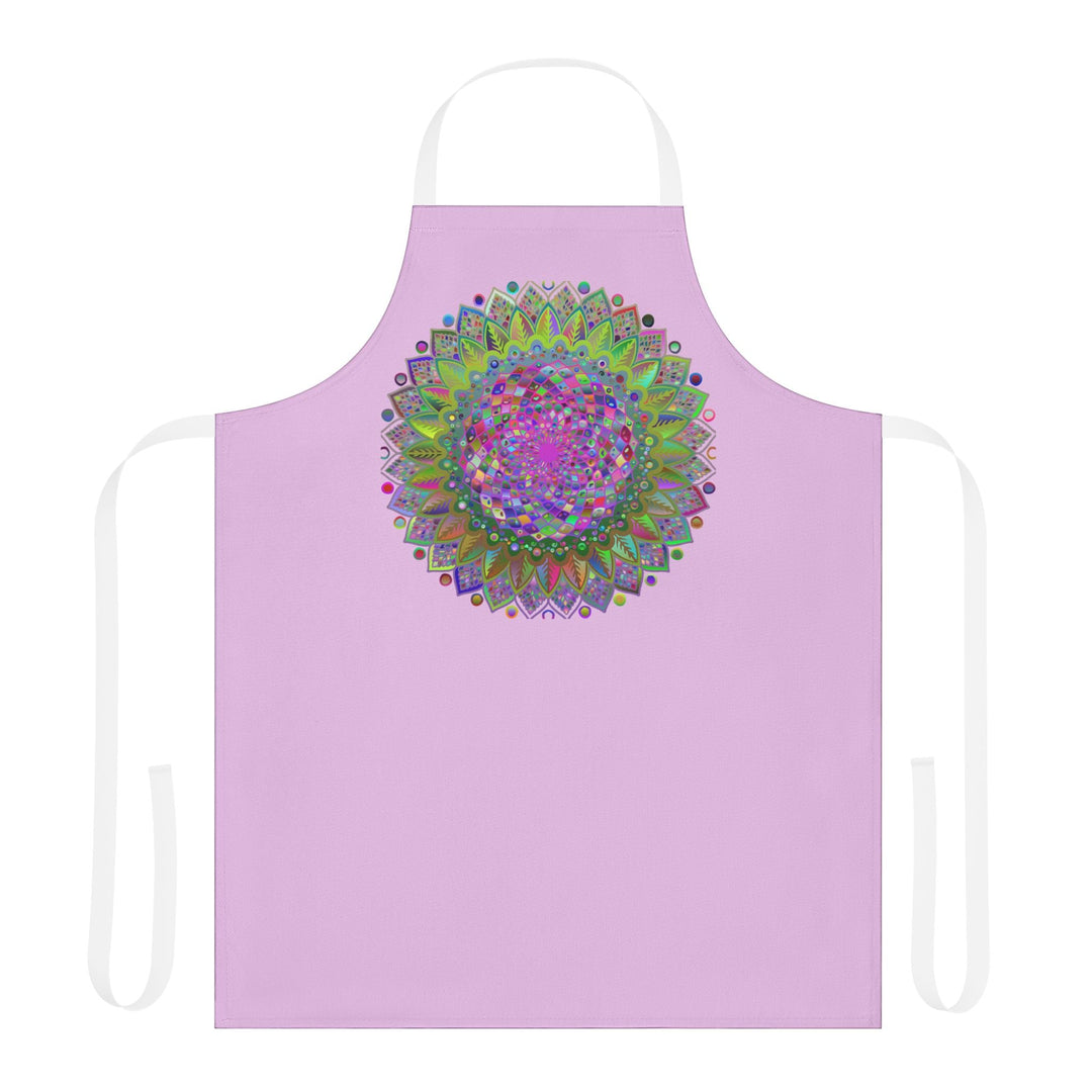 Lilac Mandala Apron - Psychedelic Kitchen Art All Over Prints - Blululi