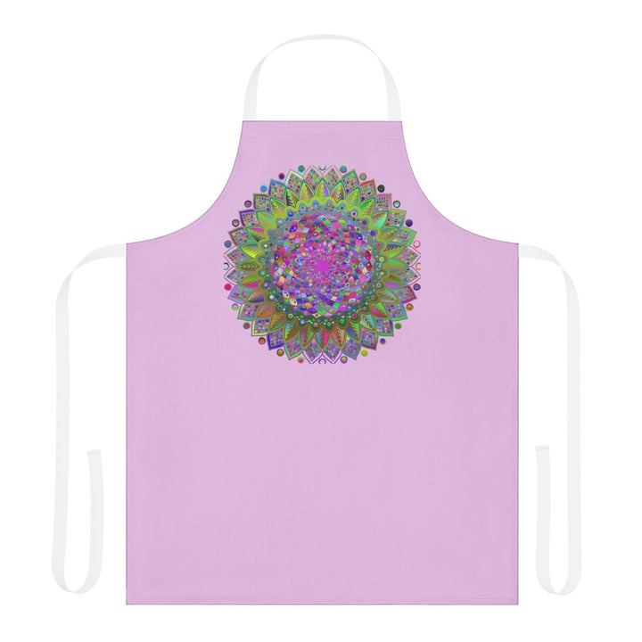 Lilac Mandala Apron - Psychedelic Kitchen Art All Over Prints - Blululi