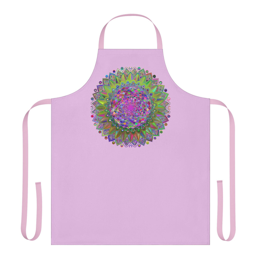 Lilac Mandala Apron - Psychedelic Kitchen Art All Over Prints - Blululi