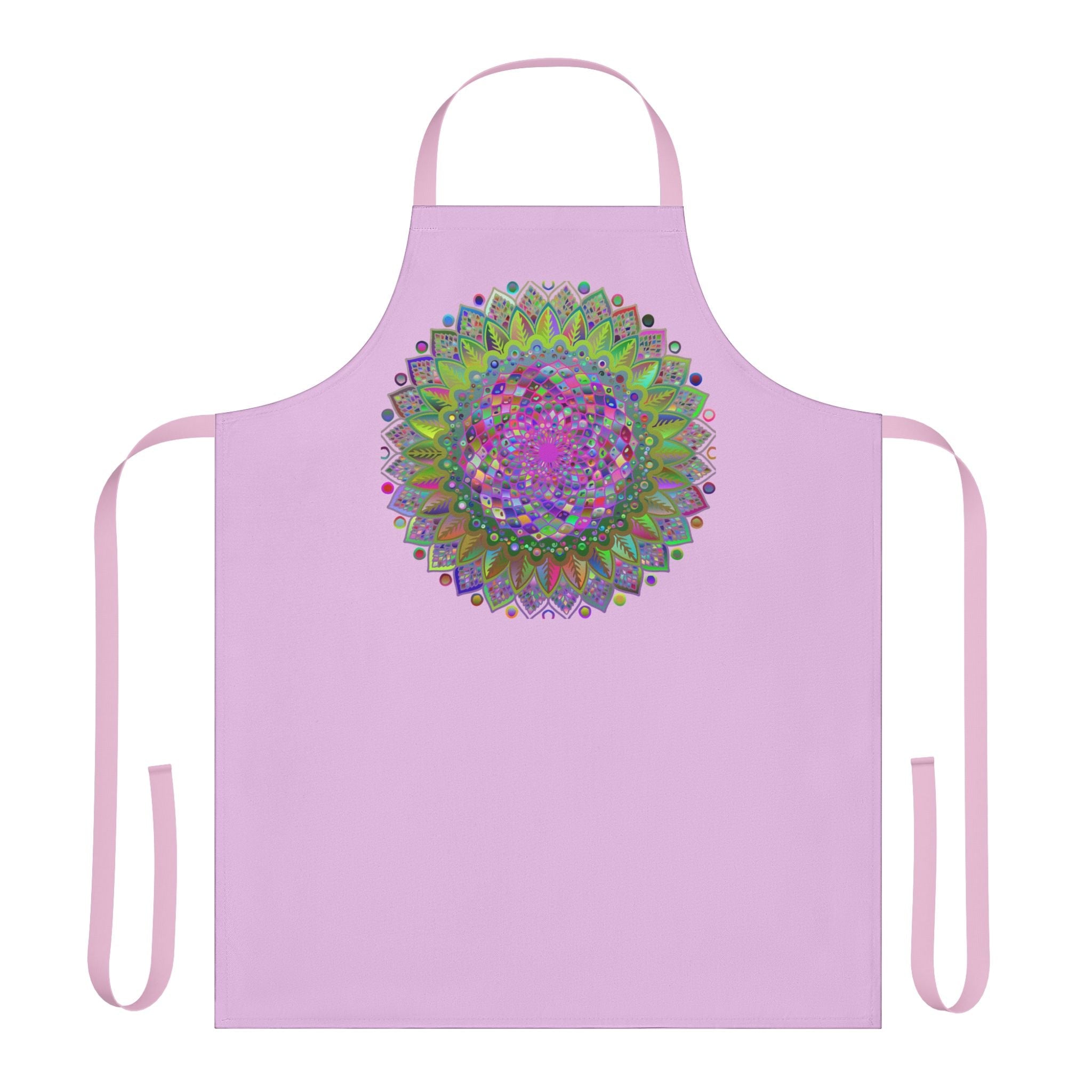 Lilac Mandala Apron - Psychedelic Kitchen Art All Over Prints - Blululi