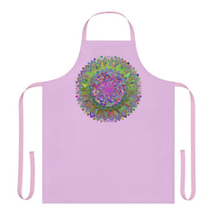 Lilac Mandala Apron - Psychedelic Kitchen Art All Over Prints - Blululi
