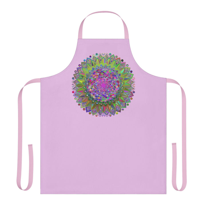 Lilac Mandala Apron - Psychedelic Kitchen Art All Over Prints - Blululi