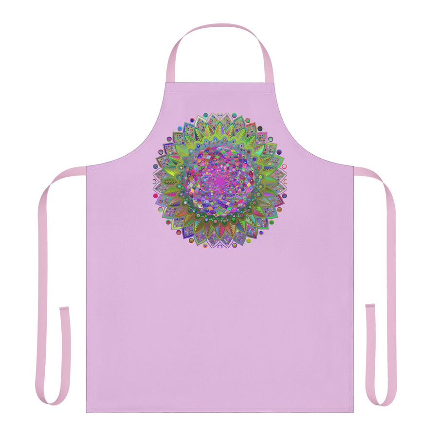 Lilac Mandala Apron - Psychedelic Kitchen Art All Over Prints - Blululi
