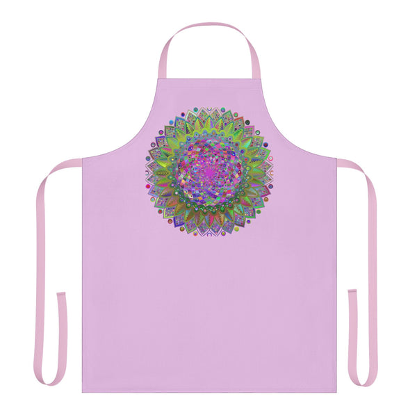 Lilac Mandala Apron - Psychedelic Kitchen Art All Over Prints - Blululi