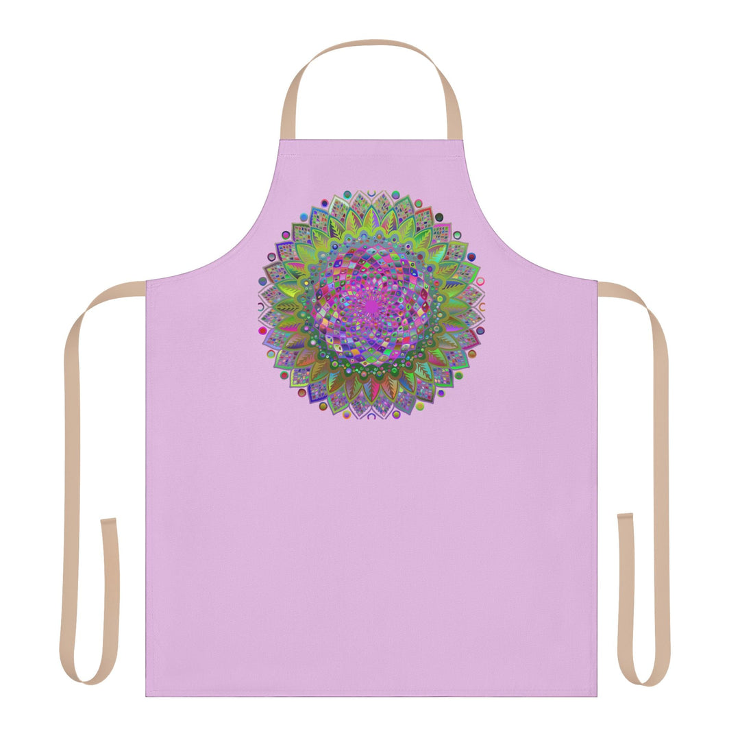 Lilac Mandala Apron - Psychedelic Kitchen Art All Over Prints - Blululi