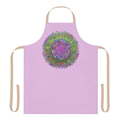 Lilac Mandala Apron - Psychedelic Kitchen Art All Over Prints - Blululi