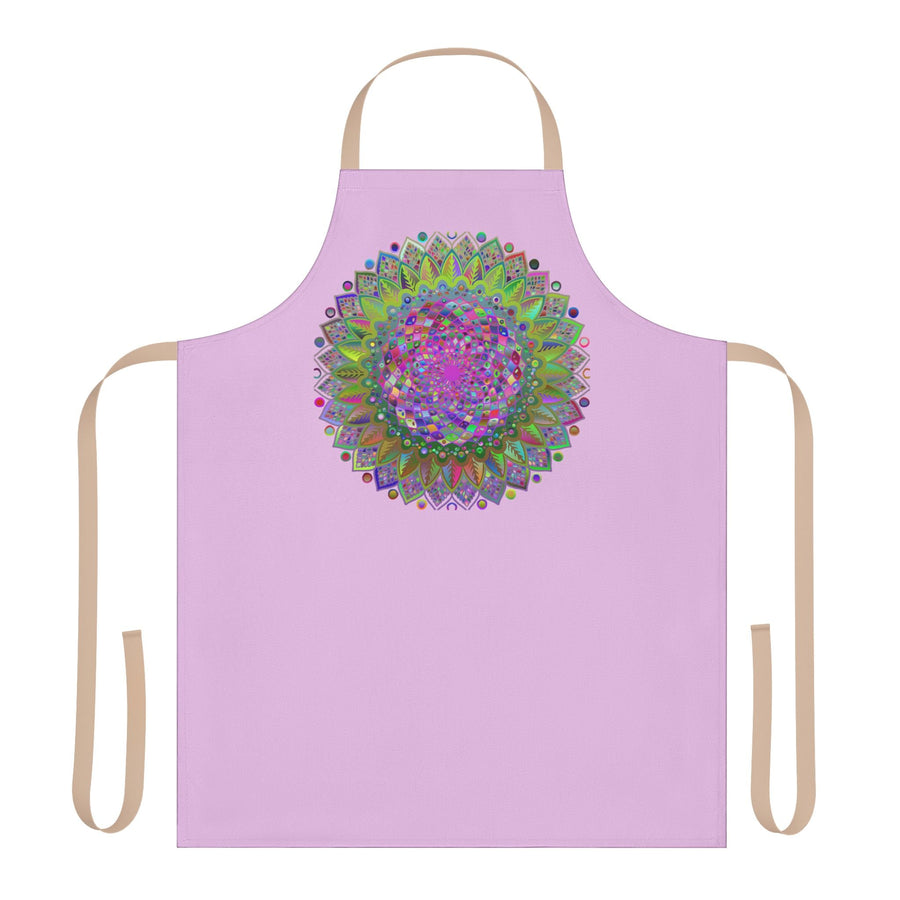 Lilac Mandala Apron - Psychedelic Kitchen Art All Over Prints - Blululi
