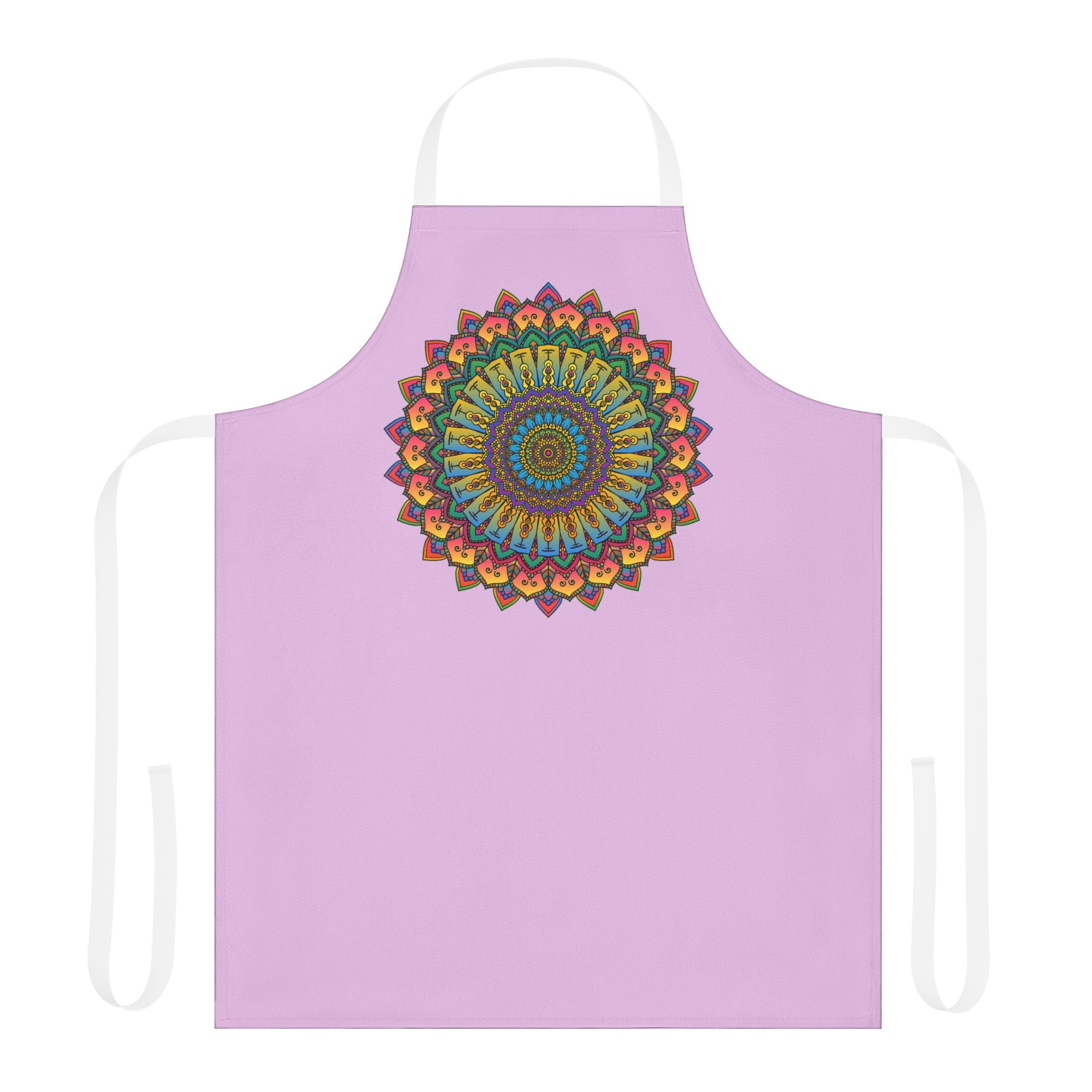 Lilac Mandala Apron - Spiritual Art All Over Prints - Blululi