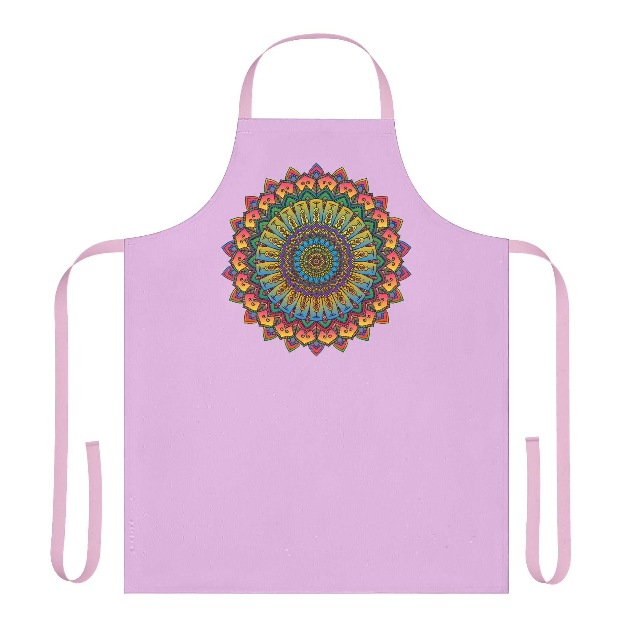 Lilac Mandala Apron - Spiritual Art All Over Prints - Blululi